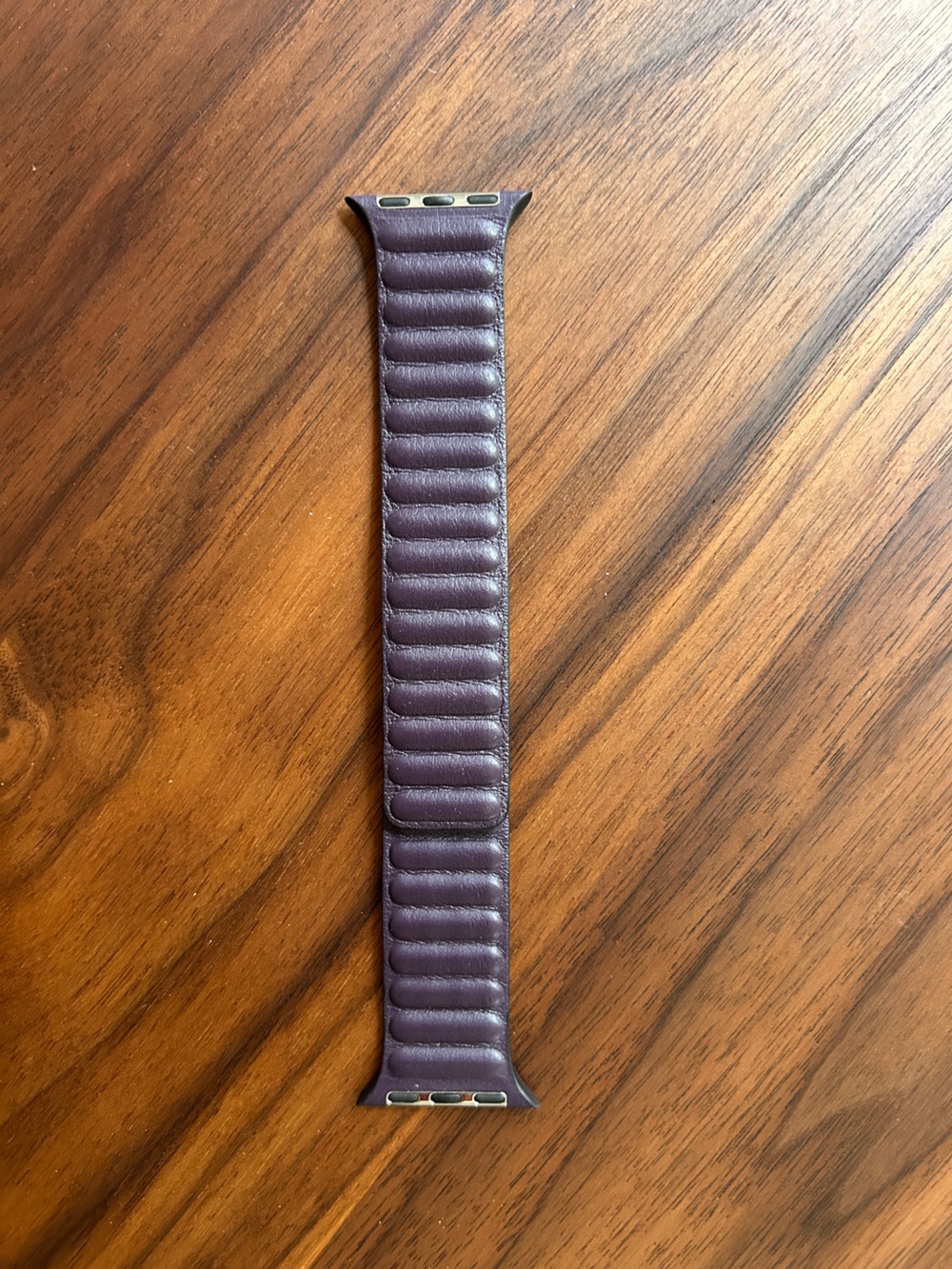 Apple Leather Link Watch Band - Plum Purple